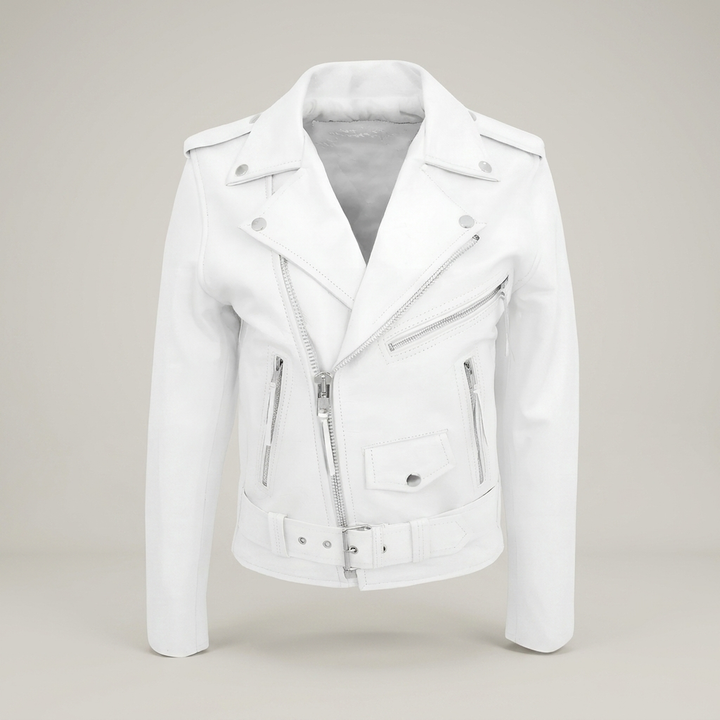 Rinhilde | Damenjacke mit Reverskragen und Gürtel Bikerjacke
