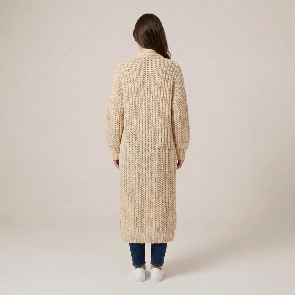 Bianca | Damen Oversize Long Strickjacke