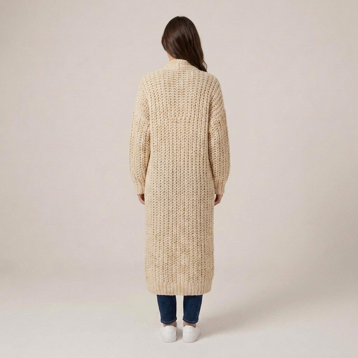 Bianca | Damen Oversize Long Strickjacke