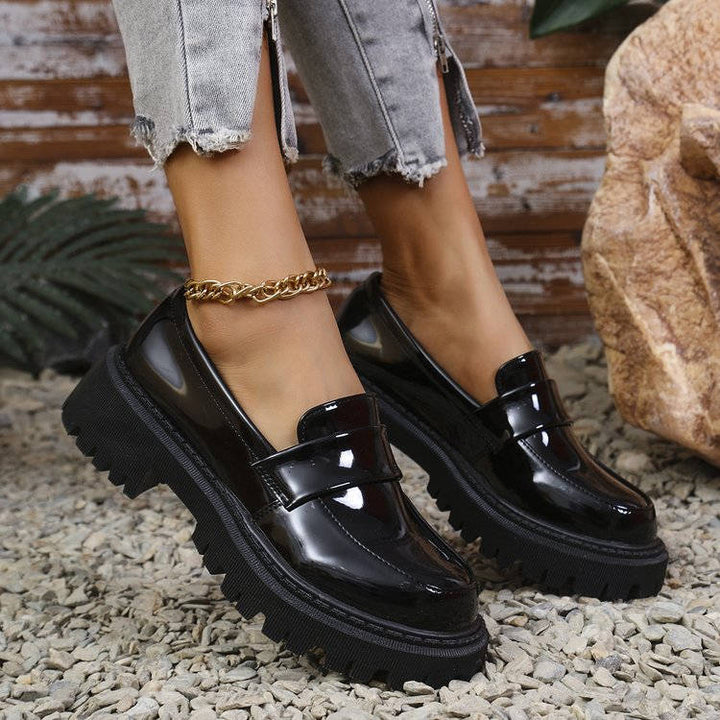 Franziska | Damen Lackleder Loafer mit Profilsohle