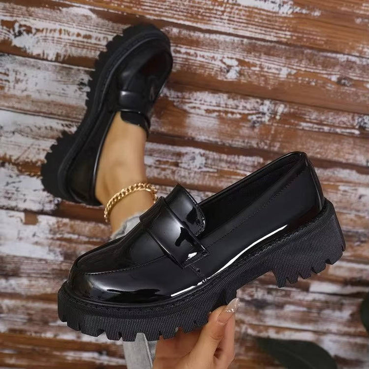 Franziska | Damen Lackleder Loafer mit Profilsohle