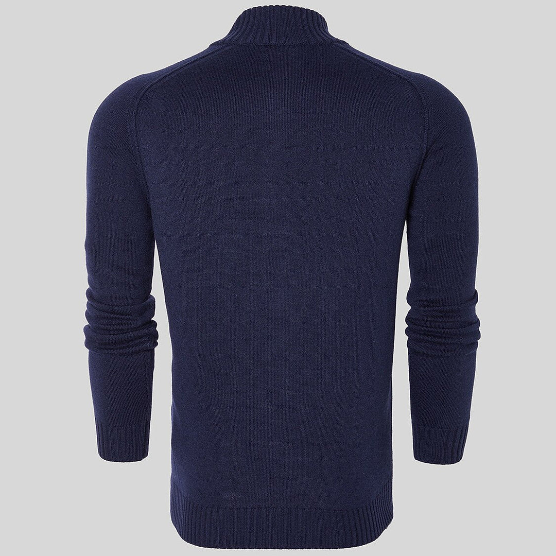 Cornelius | Herren mit Stehkragen und Reißverschluss Pullover