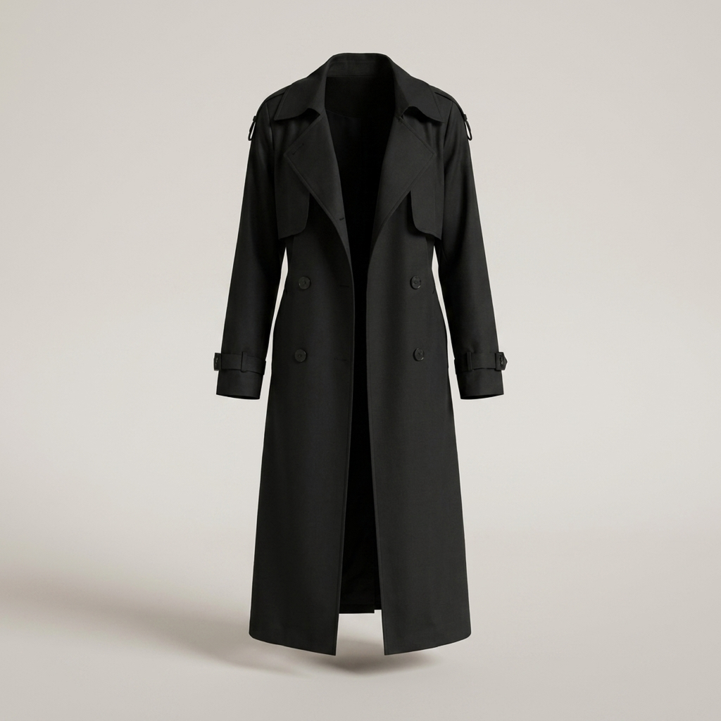 Alburg | Damen mit Bindegürtel und doppelter Knopfleiste Trenchcoat