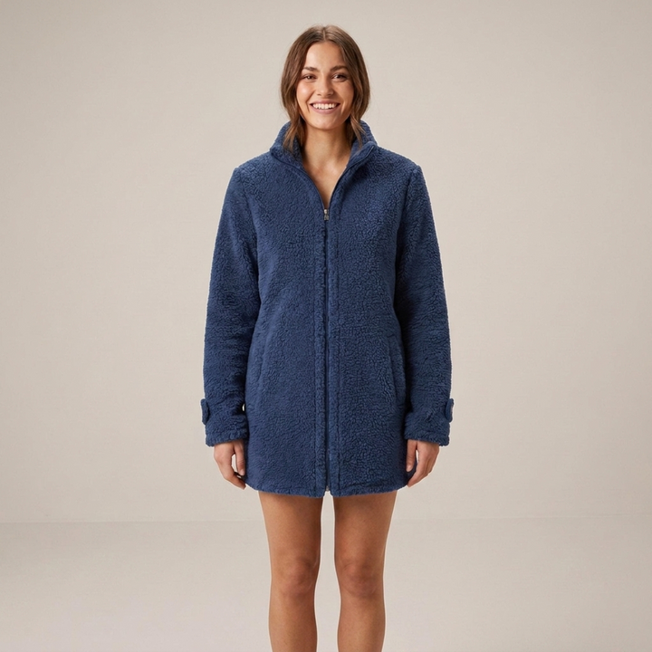 Alfrada | Damenjacke mit Stehkragen und Reißverschluss Fleecejacke
