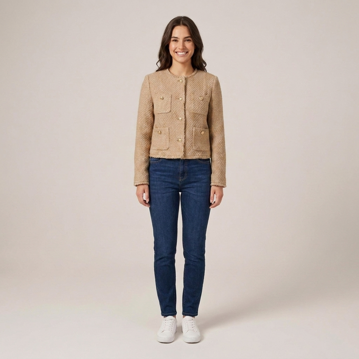 Svanhilde | Damen mit vier Pattentaschen und Knopfleiste Kurzjacke