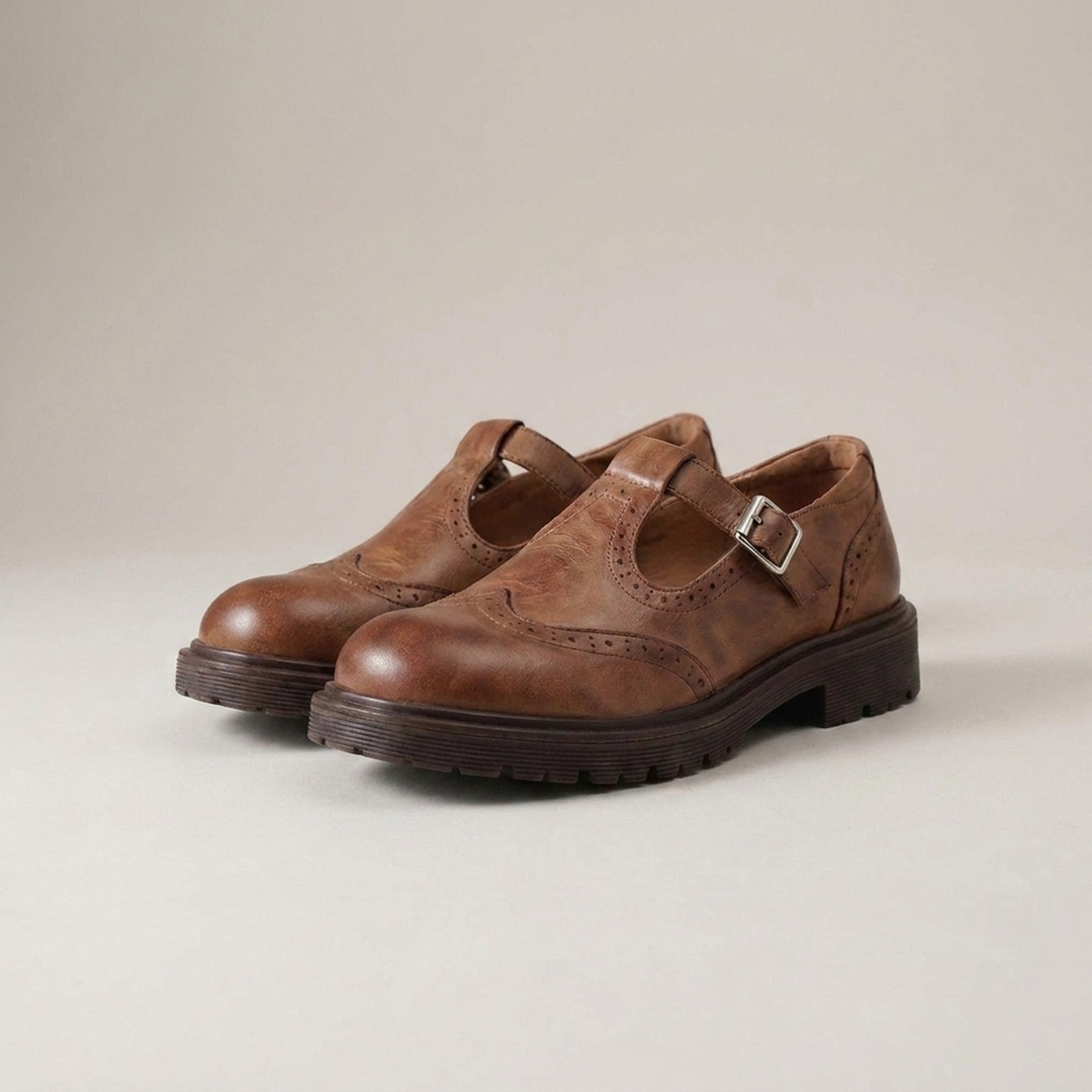 Lena | Damen Klassische Schuhe mit Schnallenriemen