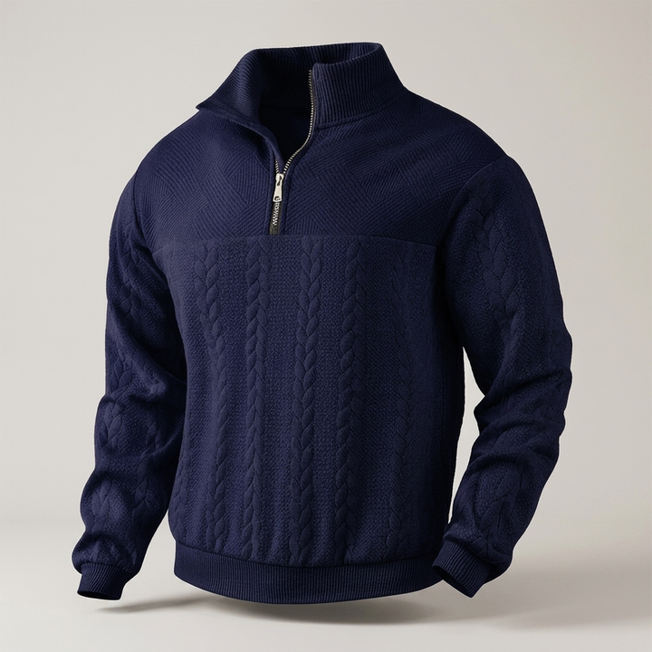 Bela | Herren Strickpullover mit Zopfmuster