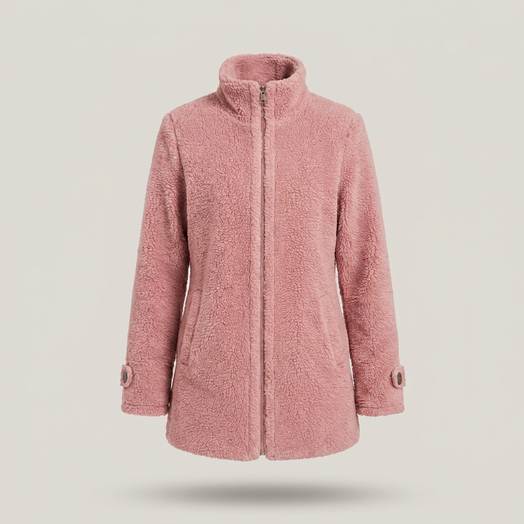 Alfrada | Damenjacke mit Stehkragen und Reißverschluss Fleecejacke