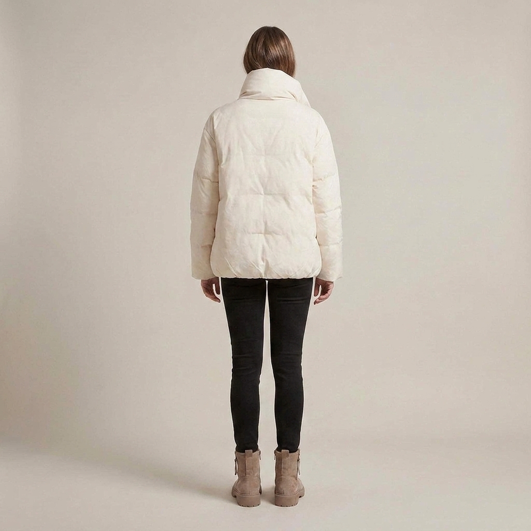 Edelinde | Damen mit Schalkragen und Knöpfen Steppjacke
