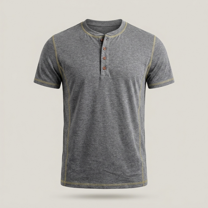 Armin | Herren Langarm Henley-Shirt für Freizeit