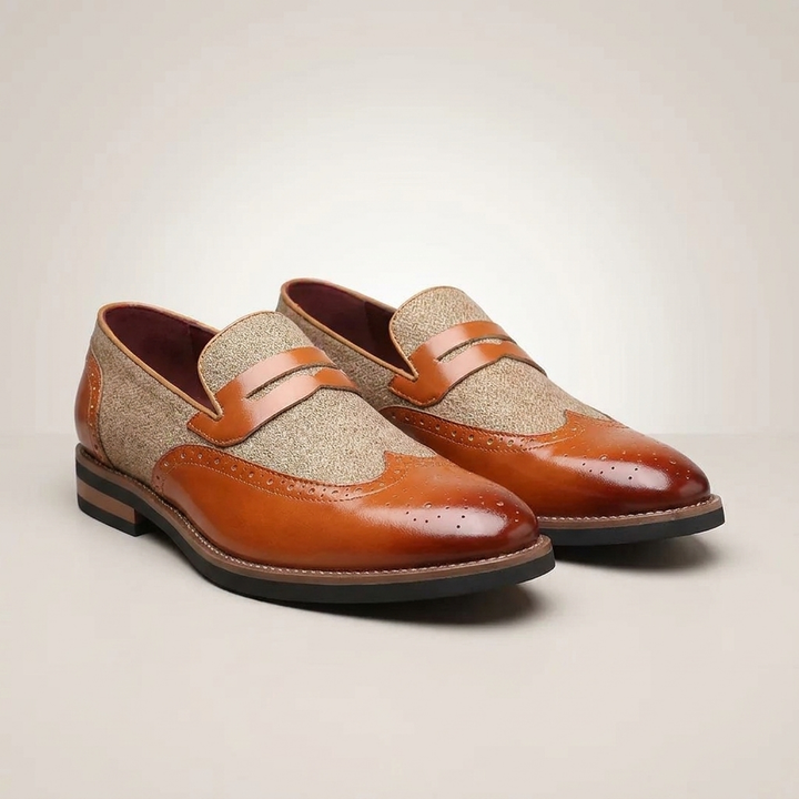 Bernward | Herren Klassische Loafer Brogue Schuhe