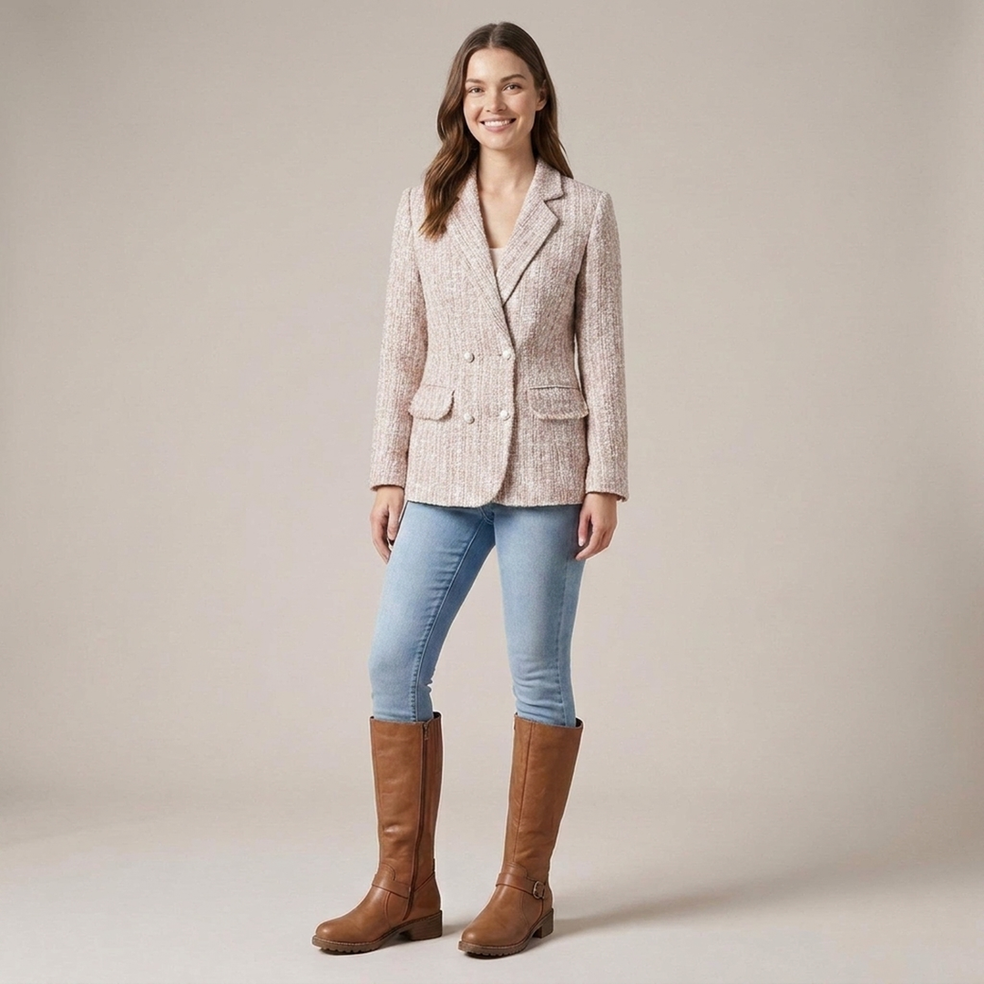 Erentrud | Damen Blazer mit Reverskragen und Perlmuttknöpfen