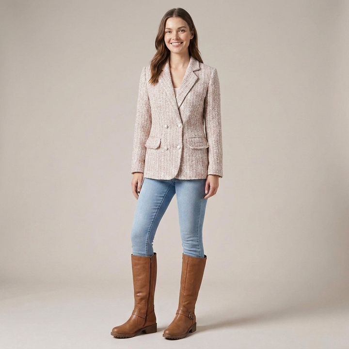 Erentrud | Damen Blazer mit Reverskragen und Perlmuttknöpfen