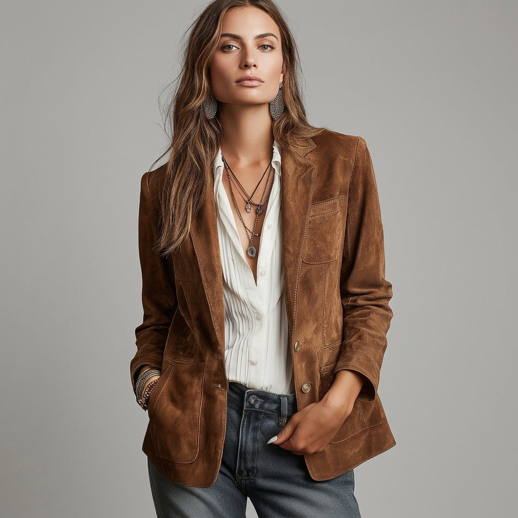 Mechthilde | Damenblazer mit Reverskragen und Taschen