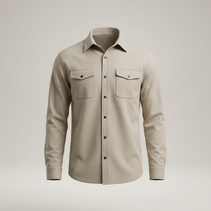 Adrian | Klassische Herren Hemdjacke mit Brusttaschen