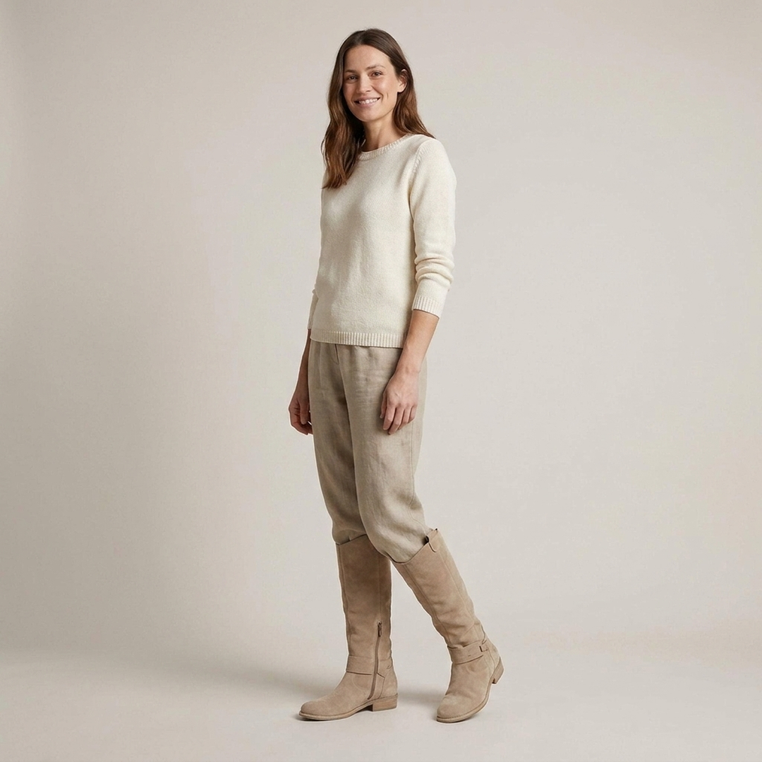 Gabriela | Damen Kniehohe Weite Passform Stiefel