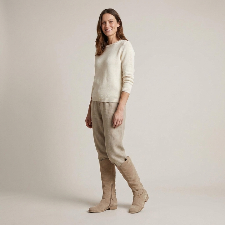 Gabriela | Damen Kniehohe Weite Passform Stiefel