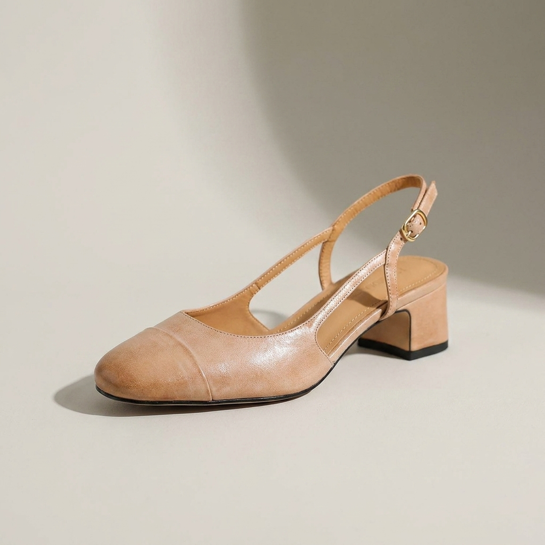 Viola | Elegante Damen Slingpumps mit Blockabsatz