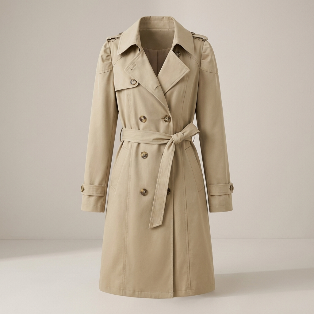 Kaja | Damenmantel mit Gürtel und Reverskragen Trenchcoat