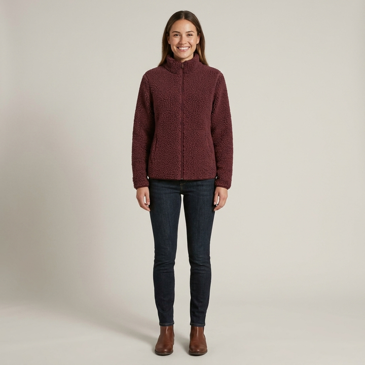 Anja | Damen Fleecejacke mit Stehkragen