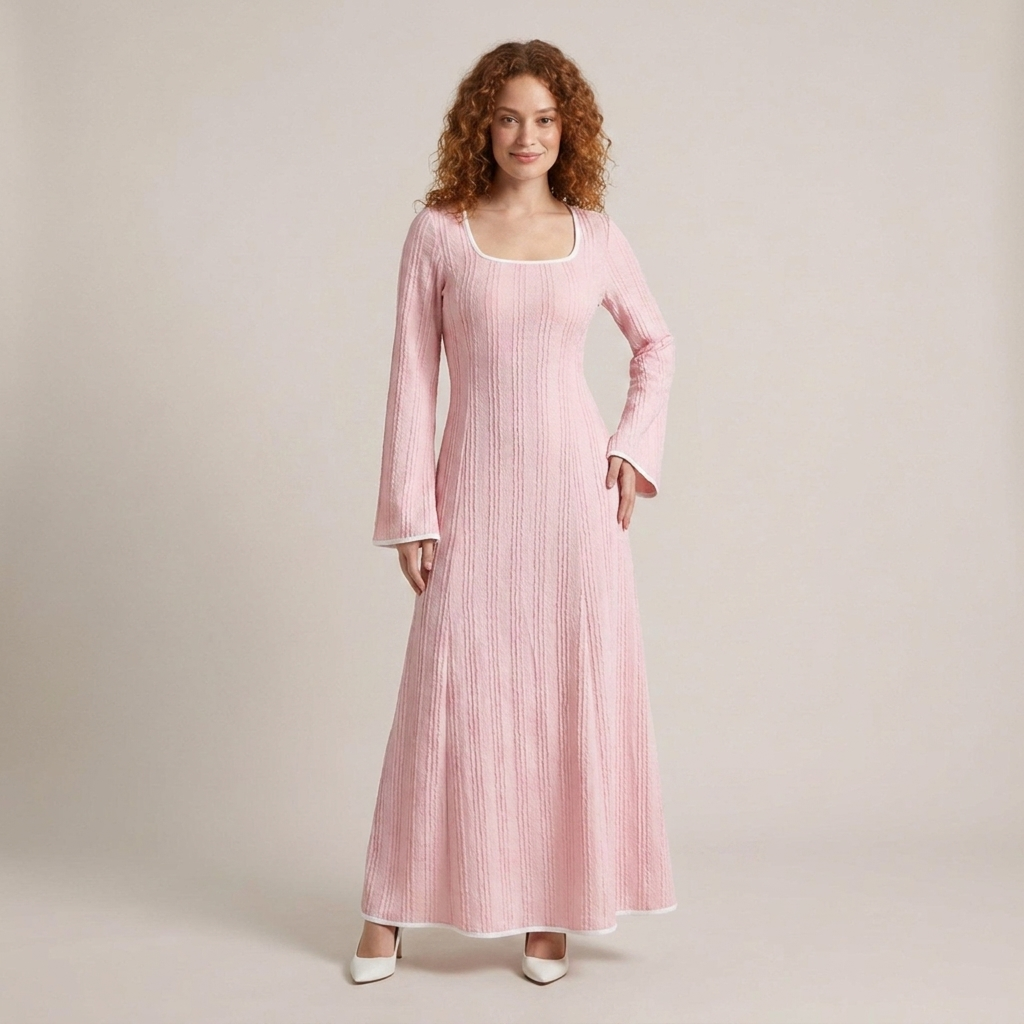 Bente | Damen Strickkleid mit ausgestellten Ärmeln