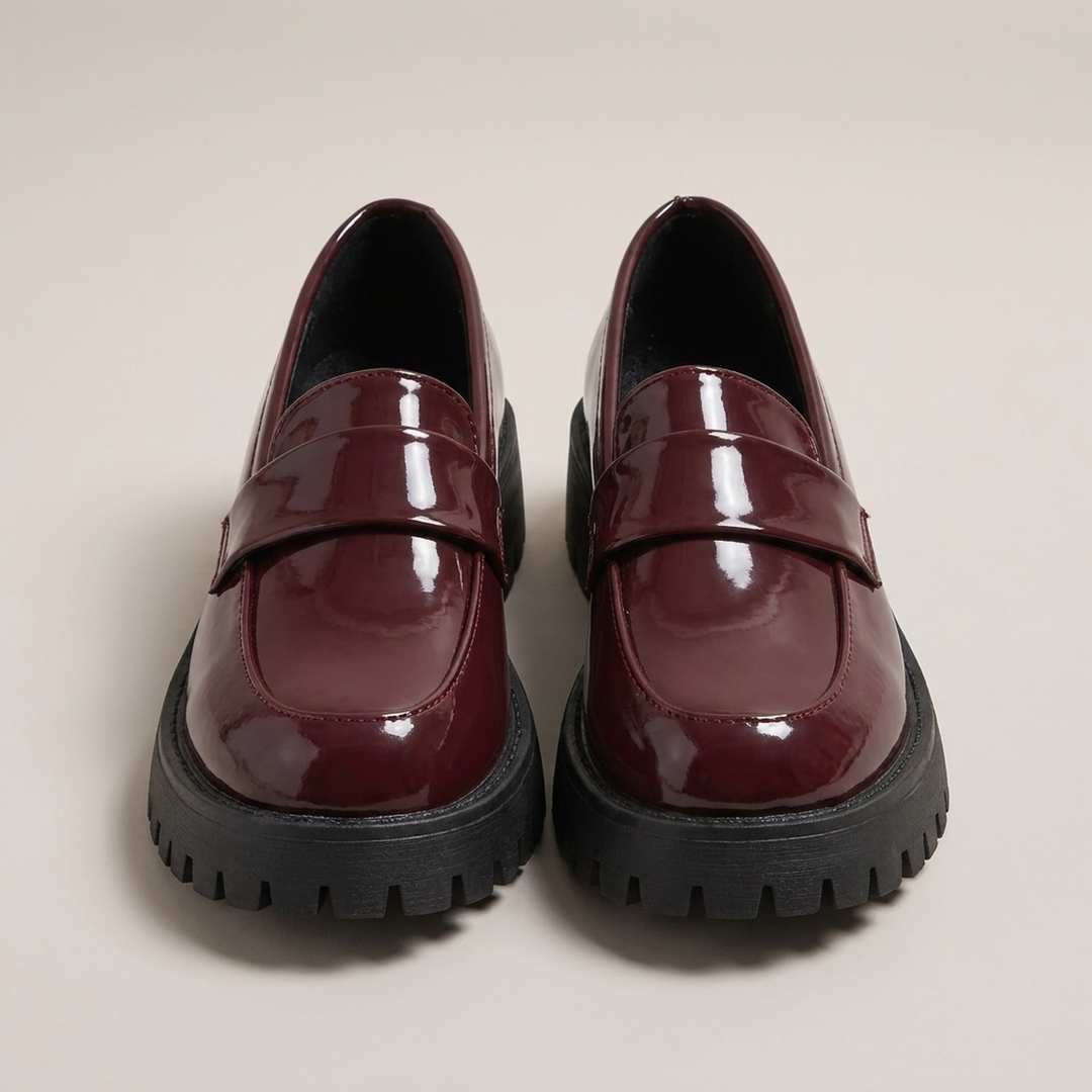 Franziska | Damen Lackleder Loafer mit Profilsohle