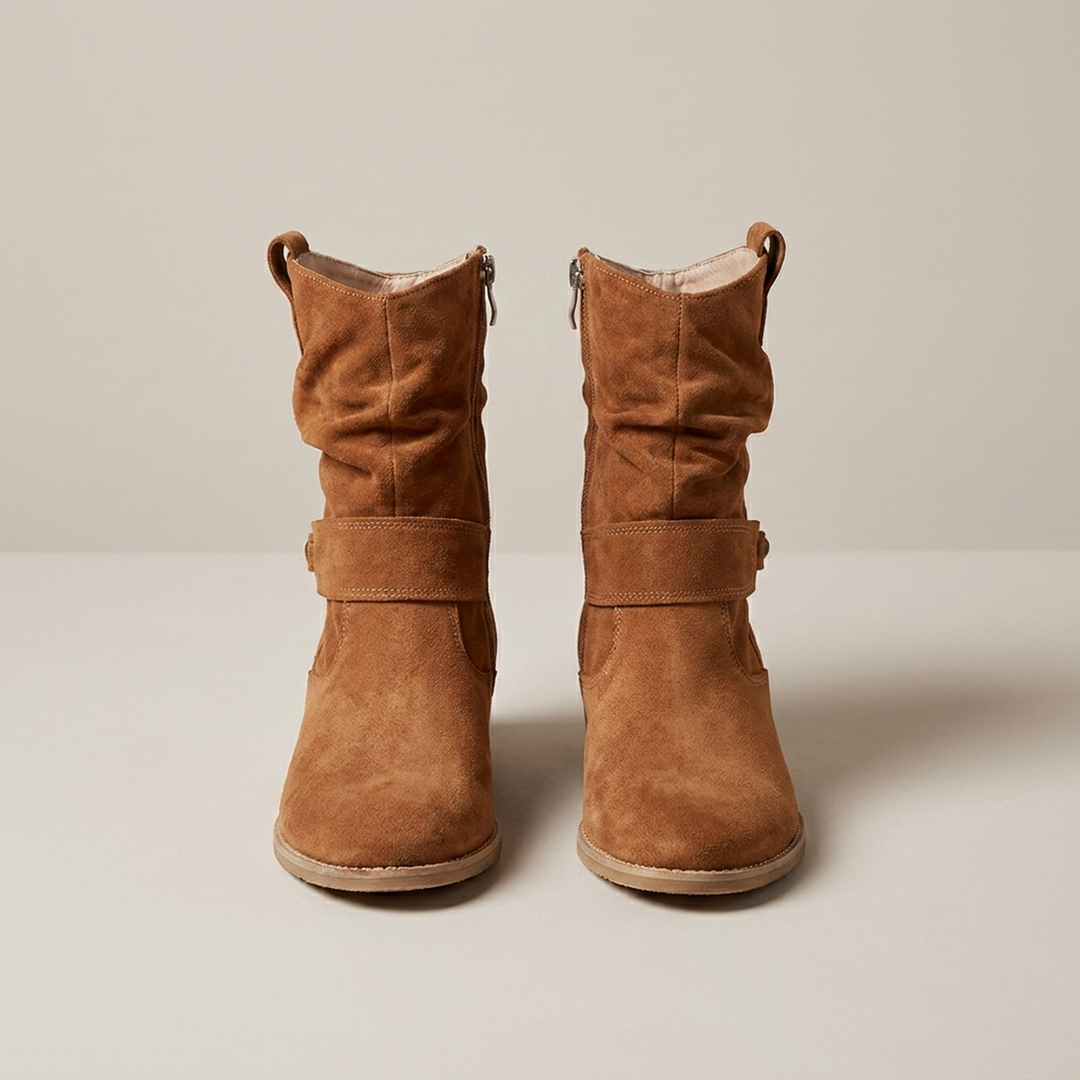 Agathe | Damen Bequeme Weitgeschnittene Stiefel