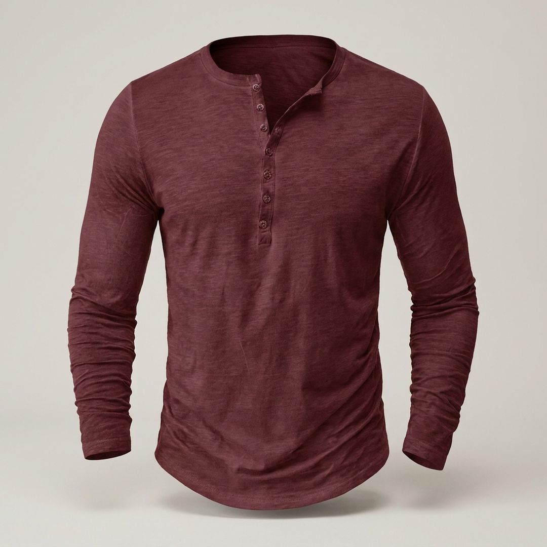 Ludwig | Herren Henley Langarmshirt