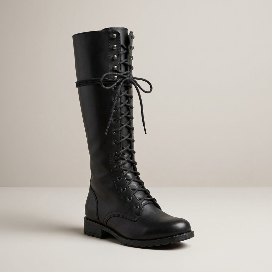 Melanie | Damen Hohe Schnürstiefel mit Metallösen