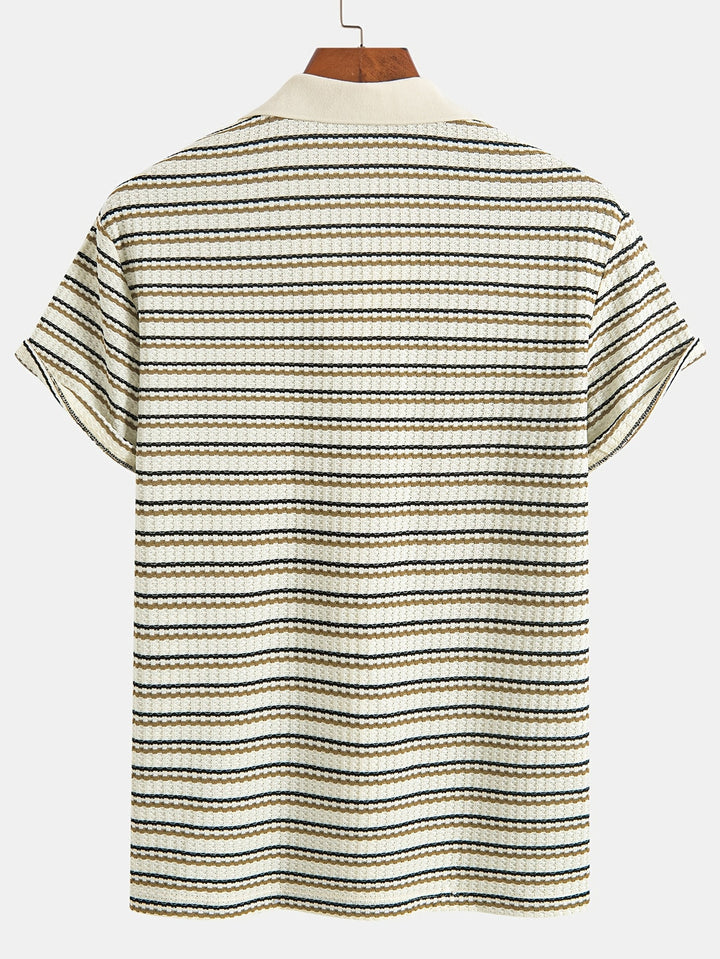 Chemise Polo Homme | Rayée | Confortable & Respirante | Été