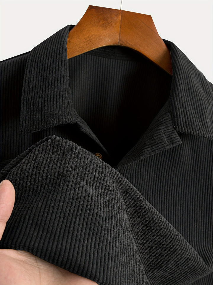 Chemise pour homme | Velours côtelé & Respirante | Manches courtes | Été