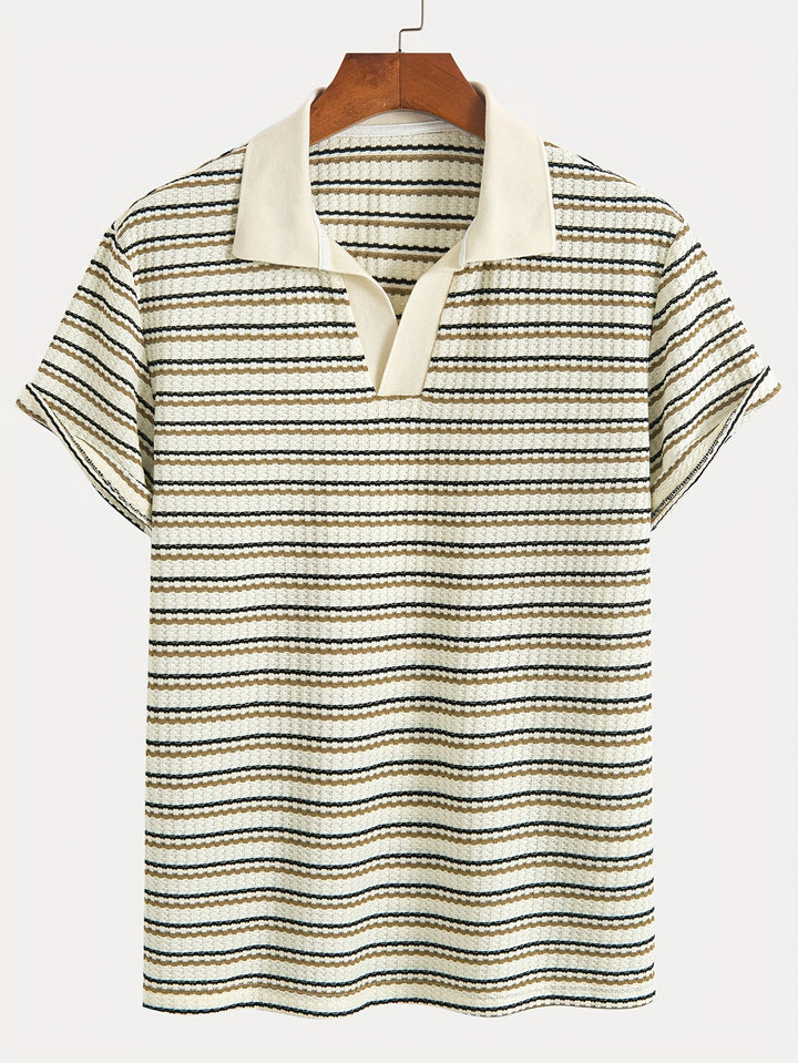 Chemise Polo Homme | Rayée | Confortable & Respirante | Été