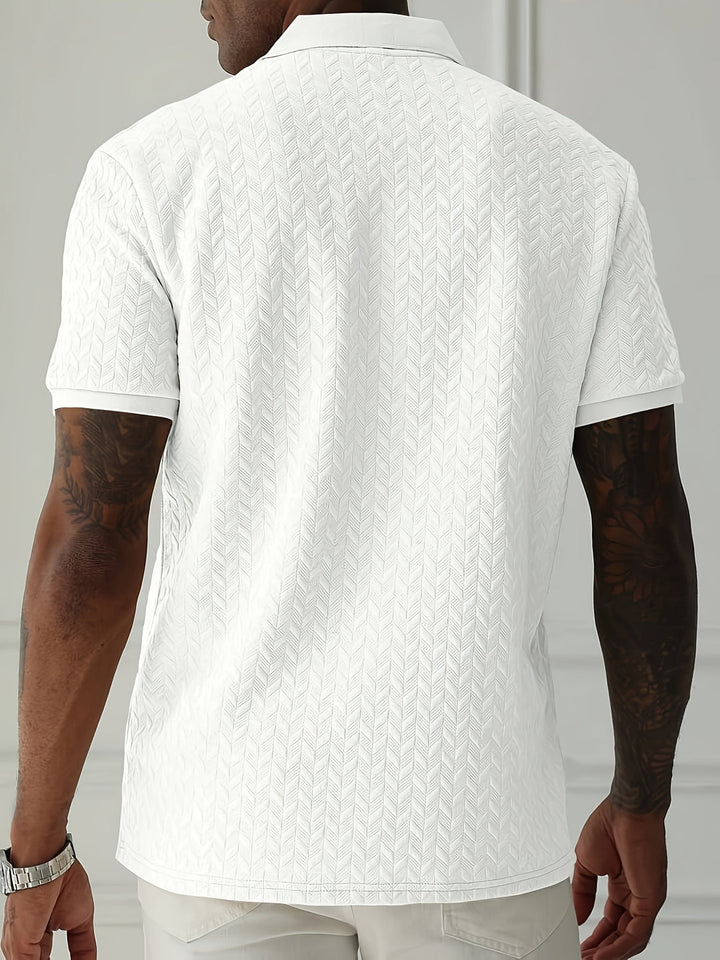 Chemise Henley homme | Manches courtes | Élégante & Décontractée | Été