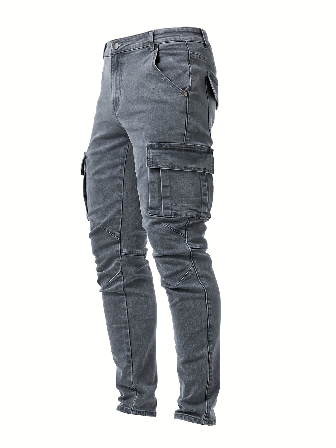 Jeans Cargo Homme | Coupe Slim | Multi-poches & Stretch | Style Urbain Décontracté