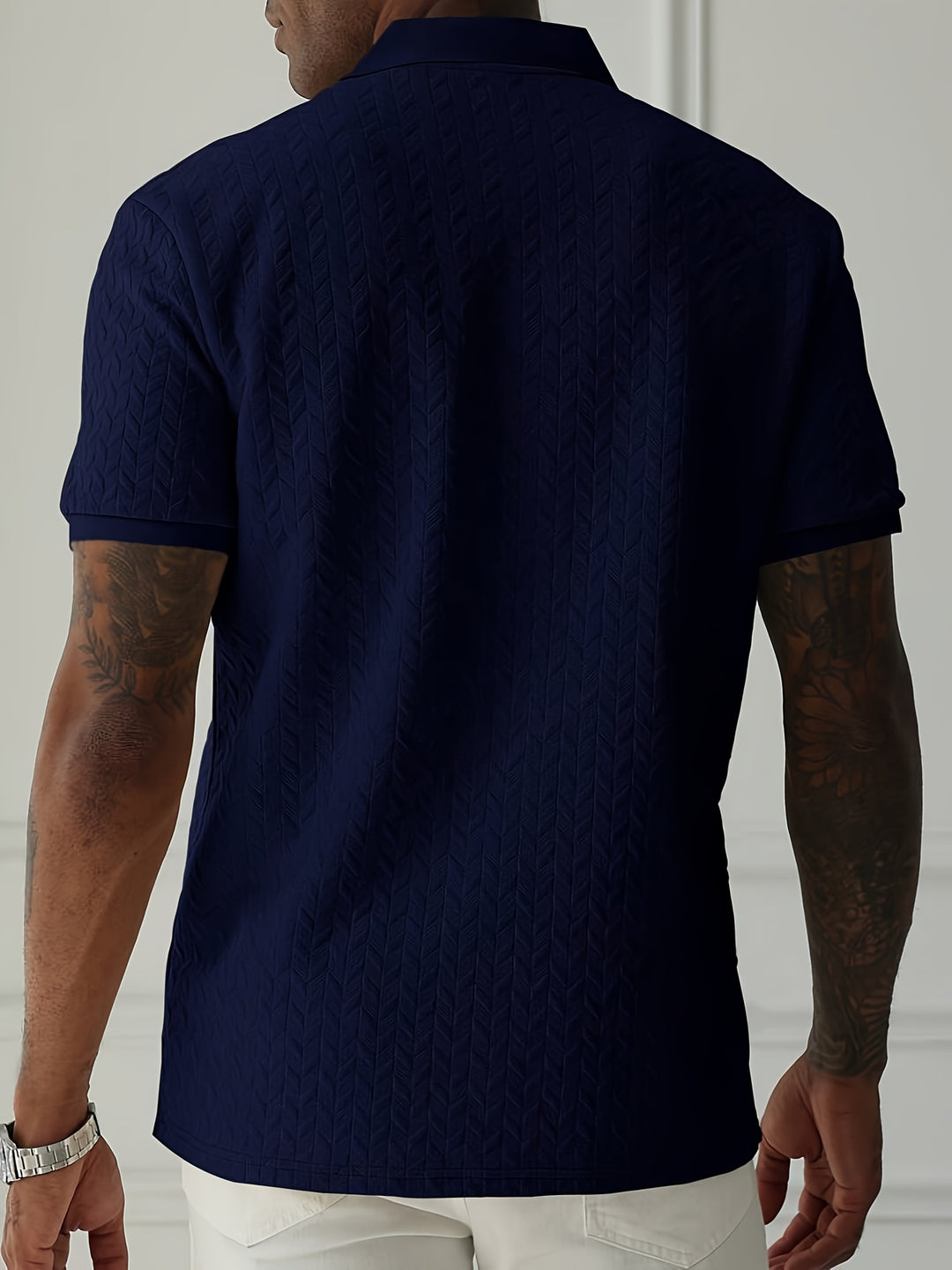 Chemise Henley homme | Manches courtes | Élégante & Décontractée | Été