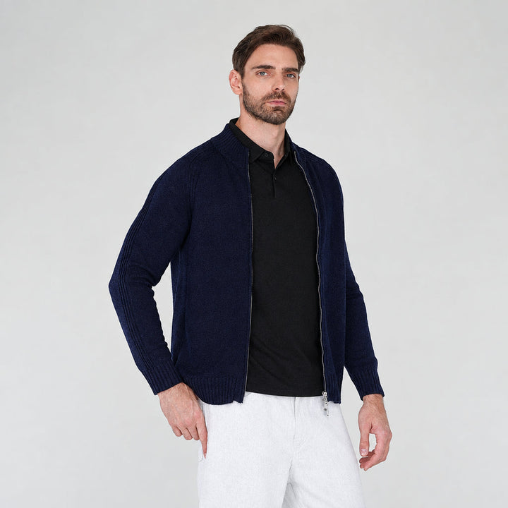 Cornelius | Herren mit Stehkragen und Reißverschluss Pullover