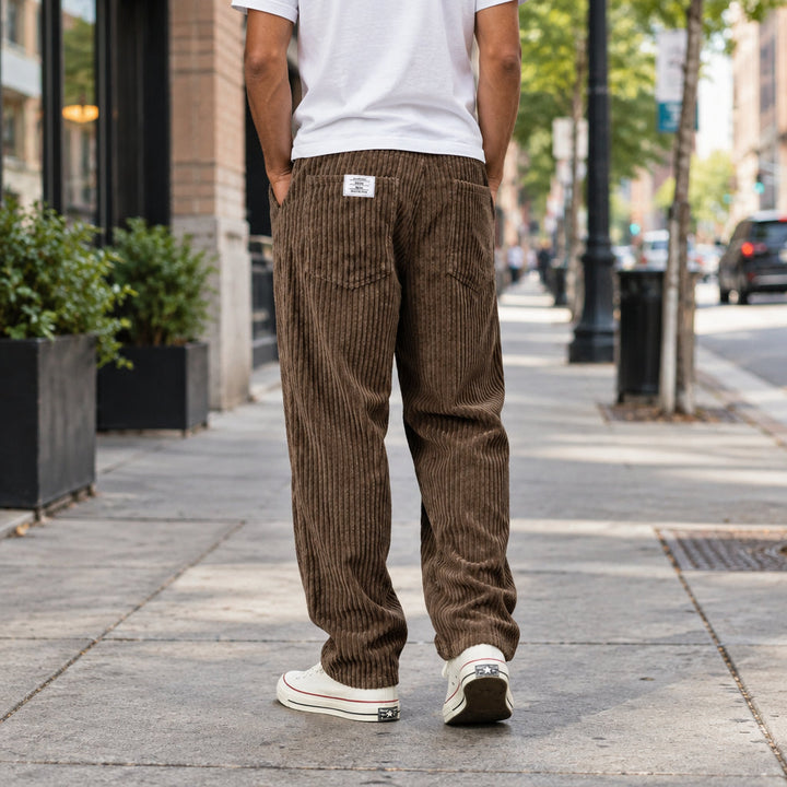 Ralf | Herren Cordhose mit weitem Bein und Kordelzug