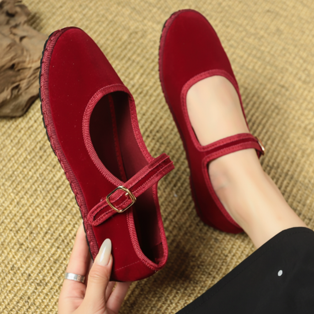 Felicia | Damen Mary-Jane mit Schnalle Ballerinas