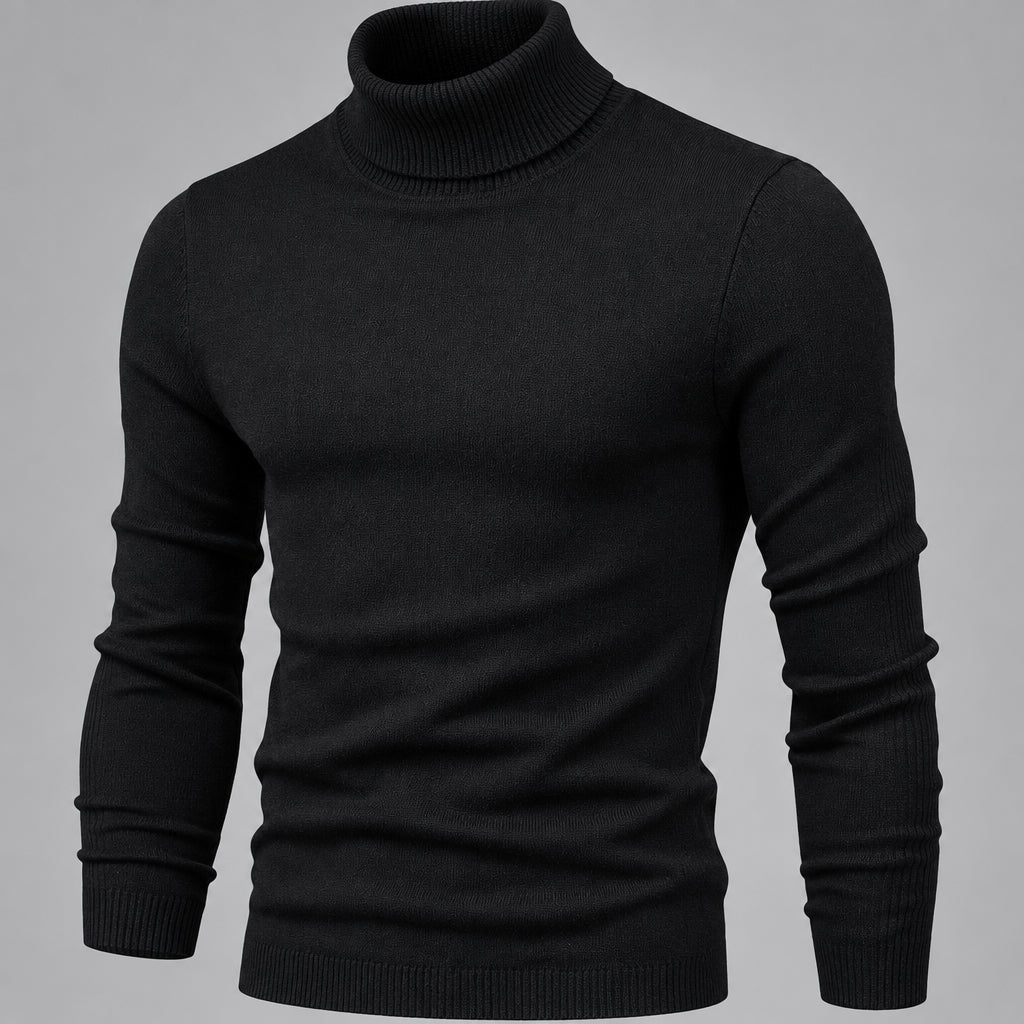 Falk | Herren Feinstrick mit Rippkragen Rollkragenpullover