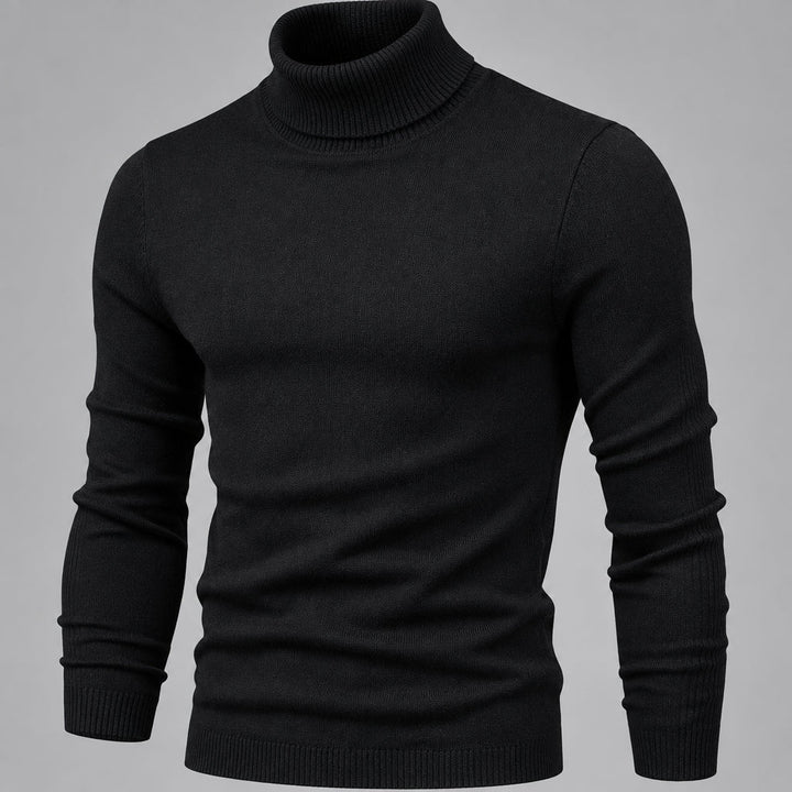 Falk | Herren Feinstrick mit Rippkragen Rollkragenpullover