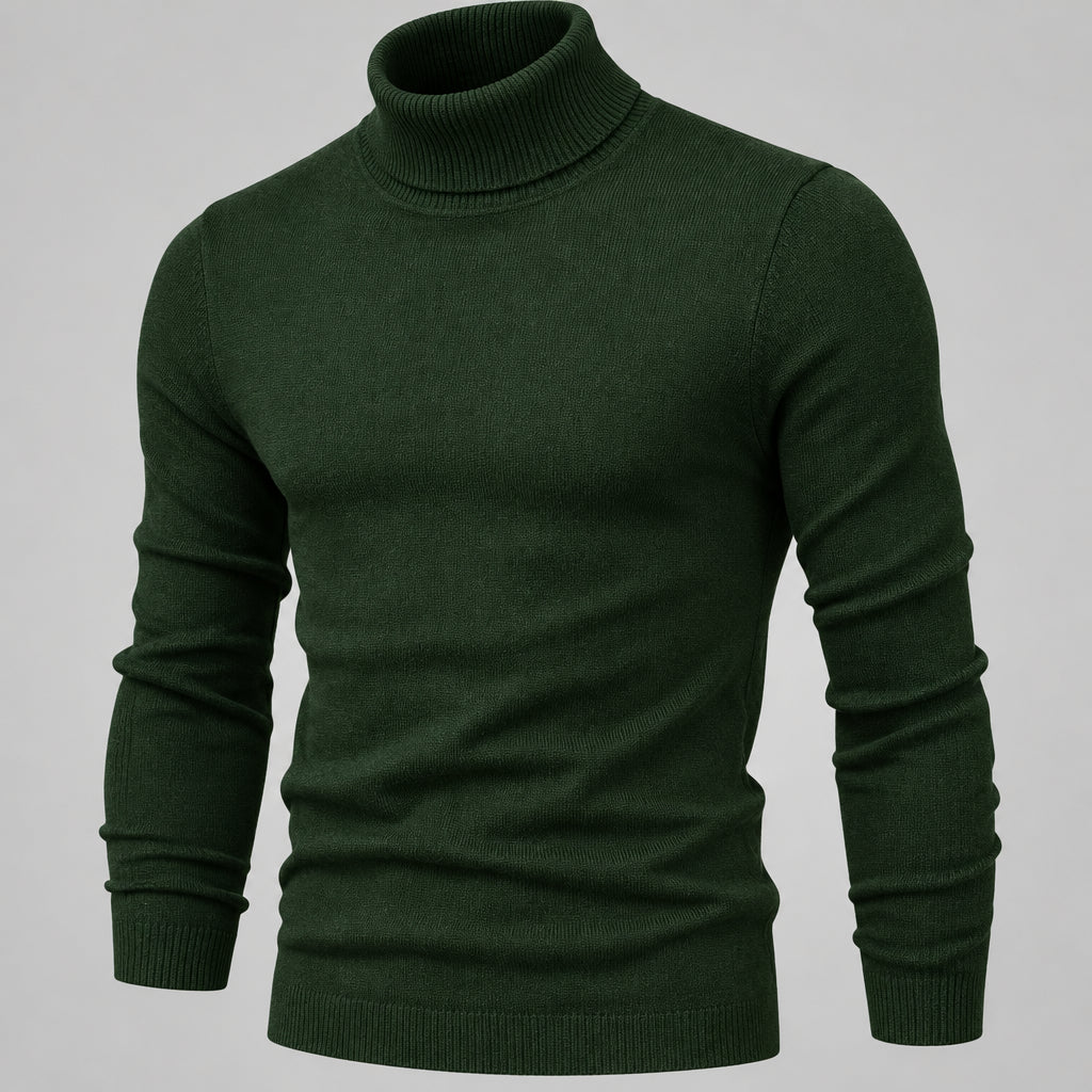 Falk | Herren Feinstrick mit Rippkragen Rollkragenpullover