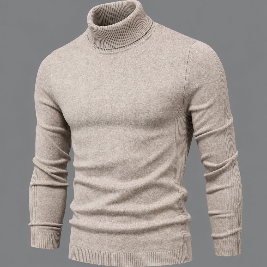 Falk | Herren Feinstrick mit Rippkragen Rollkragenpullover