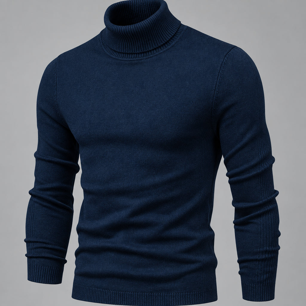Falk | Herren Feinstrick mit Rippkragen Rollkragenpullover