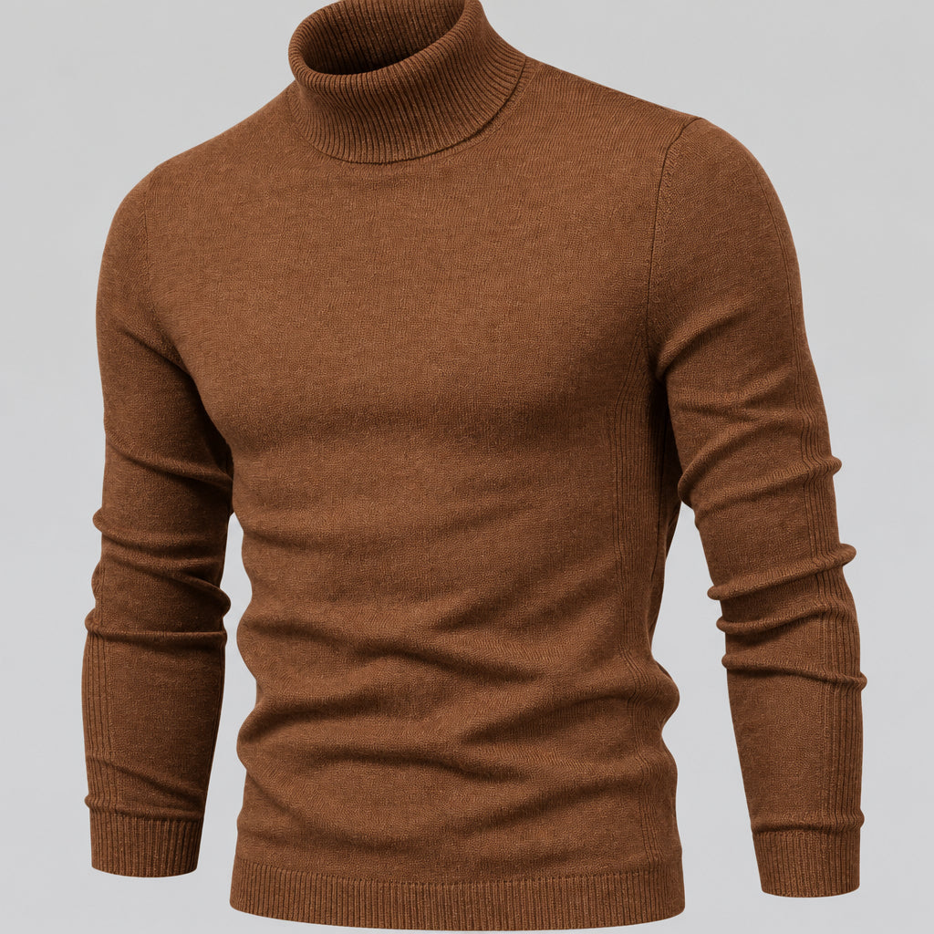 Falk | Herren Feinstrick mit Rippkragen Rollkragenpullover