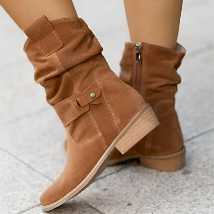 Agathe | Damen Bequeme Weitgeschnittene Stiefel