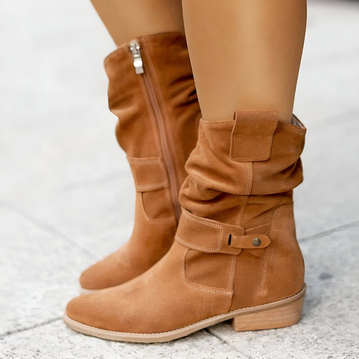 Agathe | Damen Bequeme Weitgeschnittene Stiefel