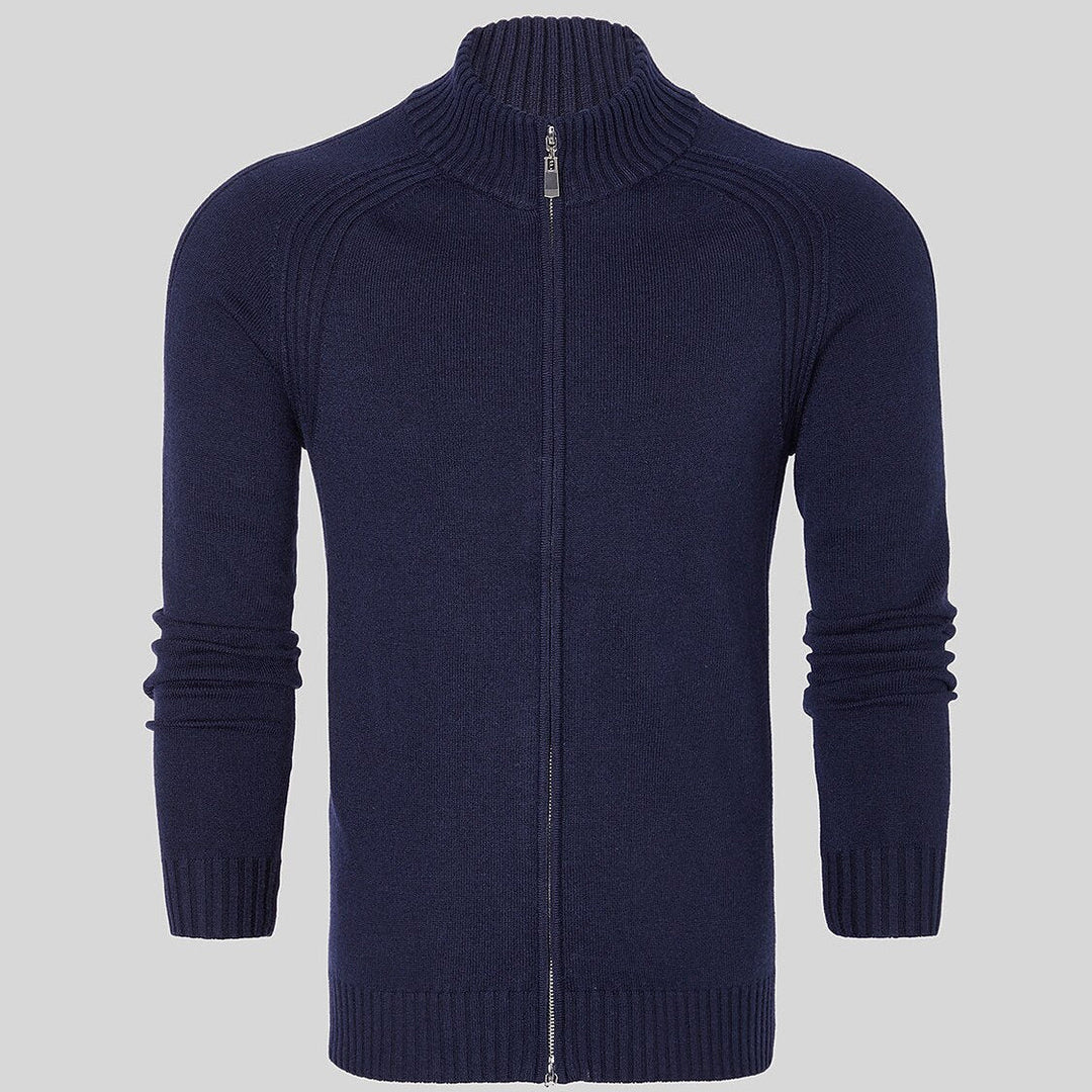 Cornelius | Herren mit Stehkragen und Reißverschluss Pullover