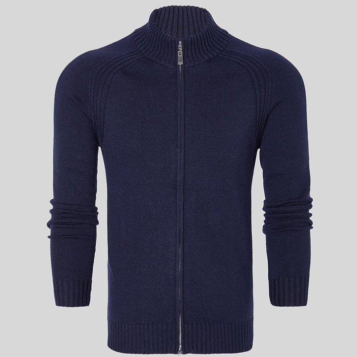 Cornelius | Herren mit Stehkragen und Reißverschluss Pullover